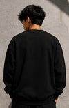 Alo Men's Black Oversized Crewneck Sweatshirt – Premium Cotton Fleece Casual Streetwear Pullover