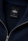 Alo Yoga Men’s Navy Blue Half-Zip Pullover Sweatshirt – Premium Oversized Fleece Athleisure Sweater