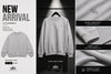 Alo Yoga Men’s Heather Grey Crewneck Sweatshirt – Premium Oversized Heavyweight Fleece Pullover