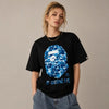 BAPE ABC Camo Ape Head Tee – Black / Blue Camo | THE EA STORE