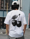 White Stussy Cherry 8 Ball Tee from THE EA STORE's Essentials line, featuring a graphic of a cherry 8 ball on the front.