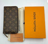 Louis Vuitton Monogram Zippy Wallet set featuring a designer leather zip-around long wallet with signature monogram pattern.