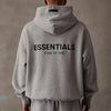 Dark oatmeal Fear of God Essentials hoodie by THE EA STORE, featuring a soft, comfortable fit and classic design.
