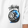 White Stussy x Born X Raised 8 Ball Tee, essentials T-shirt by THE EA STORE featuring bold graphic design.