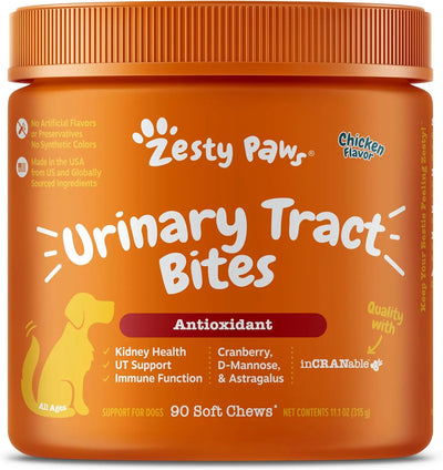 Zesty Paws Cranberry Supplement for Dogs - Bladder Control for Dogs E.A