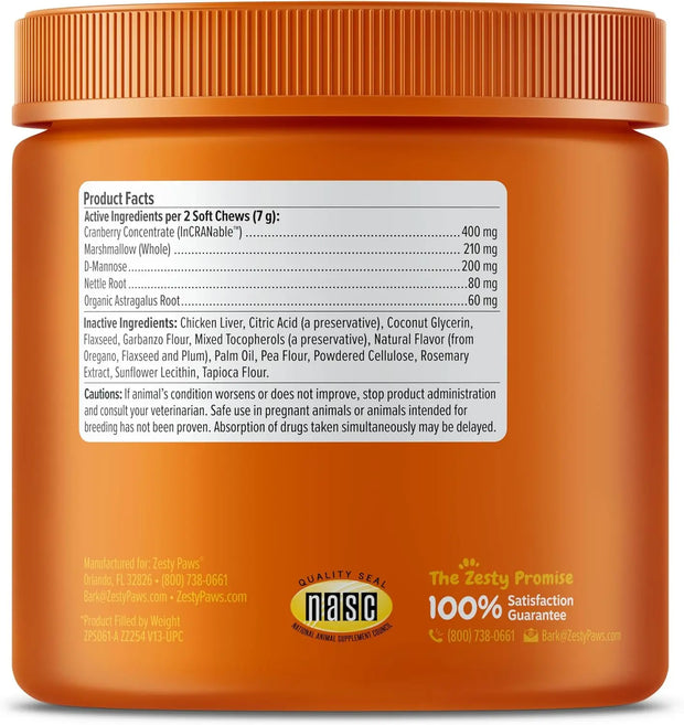 Zesty Paws bladder support supplement with D‑Mannose. The EA Store