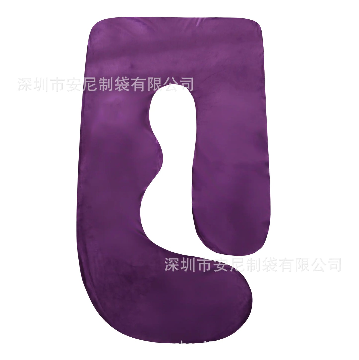 J-Shaped Pregnancy Pillow with Crystal Velvet Cover