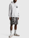 Stüssy White 8-Ball Hooded Sweatshirt – Graphic Pullover with Front and Back Logo