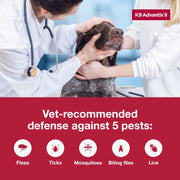 k9 Advantix Vet recommended defense against 5 pests.