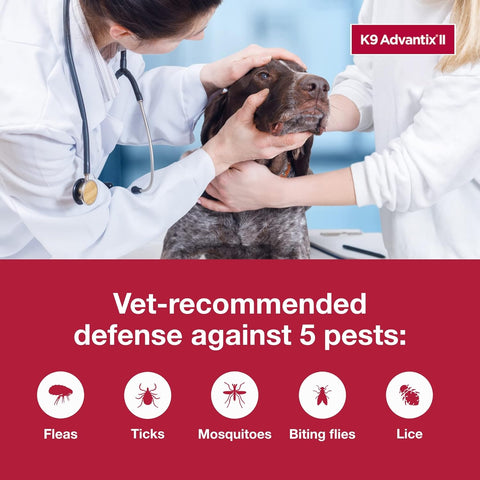 k9 Advantix Vet recommended defense against 5 pests.