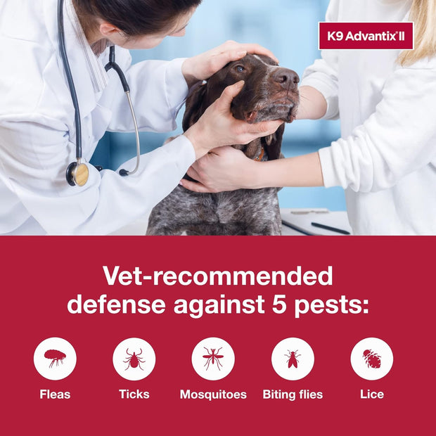 k9 Advantix Vet recommended defense against 5 pests.