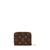 Louis Vuitton Monogram Zippy Coin Purse M60067 leather wallet with zip closure, back view showing monogram pattern and compact design.