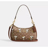 COACH Teri Shoulder Bag In Signature Canvas Gold/Tan/Brown New - Bleedessentials