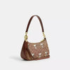 COACH Teri Shoulder Bag In Signature Canvas Gold/Tan/Brown New - Bleedessentials