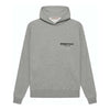 Dark oatmeal Fear of God Essentials hoodie in size 2XS, featuring a soft fabric and relaxed fit from THE EA STORE.