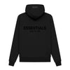 Fear of God Essentials Hoodie Stretch Limo from THE EA STORE, black hoodie with minimalist design and soft fabric.