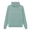 Fear of God Essentials Hoodie in Sycamore color, featuring a relaxed fit and soft fabric, displayed on a hanger.