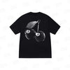 Black Stussy Cherry 8 Ball Tee from THE EA STORE, featuring a bold cherry 8 ball graphic on the front.