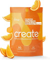 Create Creatine Monohydrate Gummies by THE EA STORE, orange flavor, muscle growth supplement in gummy form for men and women.