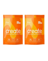 Create Creatine Monohydrate Gummies from THE EA STORE, featuring colorful, fruit-flavored muscle growth supplement gummies in a clear container.