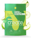 Creatine Monohydrate Gummies for muscle growth by THE EA STORE, sour green apple flavored, with green gummy shapes on the label