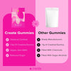 Create Creatine Monohydrate Gummies by THE EA STORE for muscle growth, shown in a pack of gummies for men and women.