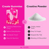 Create Creatine Monohydrate Gummies for muscle growth by THE EA STORE, featuring a pack of dietary supplement gummies for men and women.