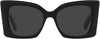 Saint Laurent YSL luxury oversized black square sunglasses with bold frames and dark lenses, stylish and modern eyewear.