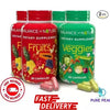 Balance of Nature Fruits and Veggies supplement pack showing fresh whole food fruits and vegetables for immune, digestion, and energy support
