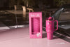 40 oz Stanley x Barbie Icon Quencher tumbler from THE EA STORE, featuring a colorful Barbie design and durable construction.