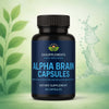 Alpha Brain nootropic capsules by THE EA STORE, 60-count bottle, designed to enhance focus, memory, and mental clarity.