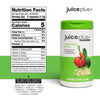 Juice Plus+ Fruit & Vegetable Blend supplement bottle from THE EA STORE, featuring colorful fruit and vegetable images on the label.