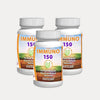 Immuno 150 multivitamin bottle from THE EA STORE, featuring colorful label with vitamins and supplement information.