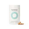 Nutrafol Women's Balance hair growth supplement bottle showing capsules and label, supporting thicker, fuller hair for women 45+.