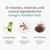 Nutrafol Women's Balance hair growth supplement bottle with vitamins and minerals for hormone and stress support.