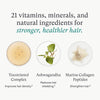 Nutrafol Women's Daily Hair Growth Capsules by THE EA STORE, showing the supplement bottle with capsules and ingredients.