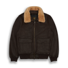 Golden Bear The Carter cigar brown cowhide bomber jacket, front view