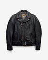 Schott P50VN hand-vintaged cowhide Perfecto motorcycle jacket, front view